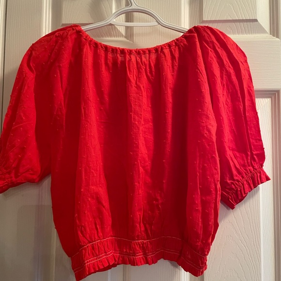 Red short sleeve crop top- bought it in Japan. Japanese size Large ( US Medium) - Picture 5 of 5